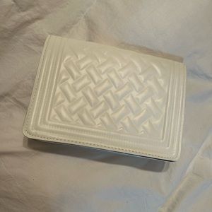 BRAND NEW white purse gold chain